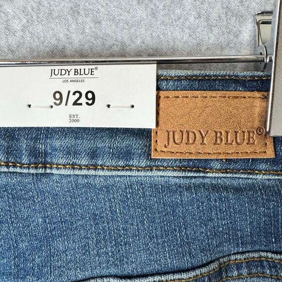 NWT Judy Blue Jeans Flare High Rise Women’s Size 9 Boho Hippie Stretch Dark Wash - Picture 11 of 14